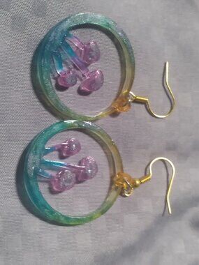 Whimsical mushroom earrings